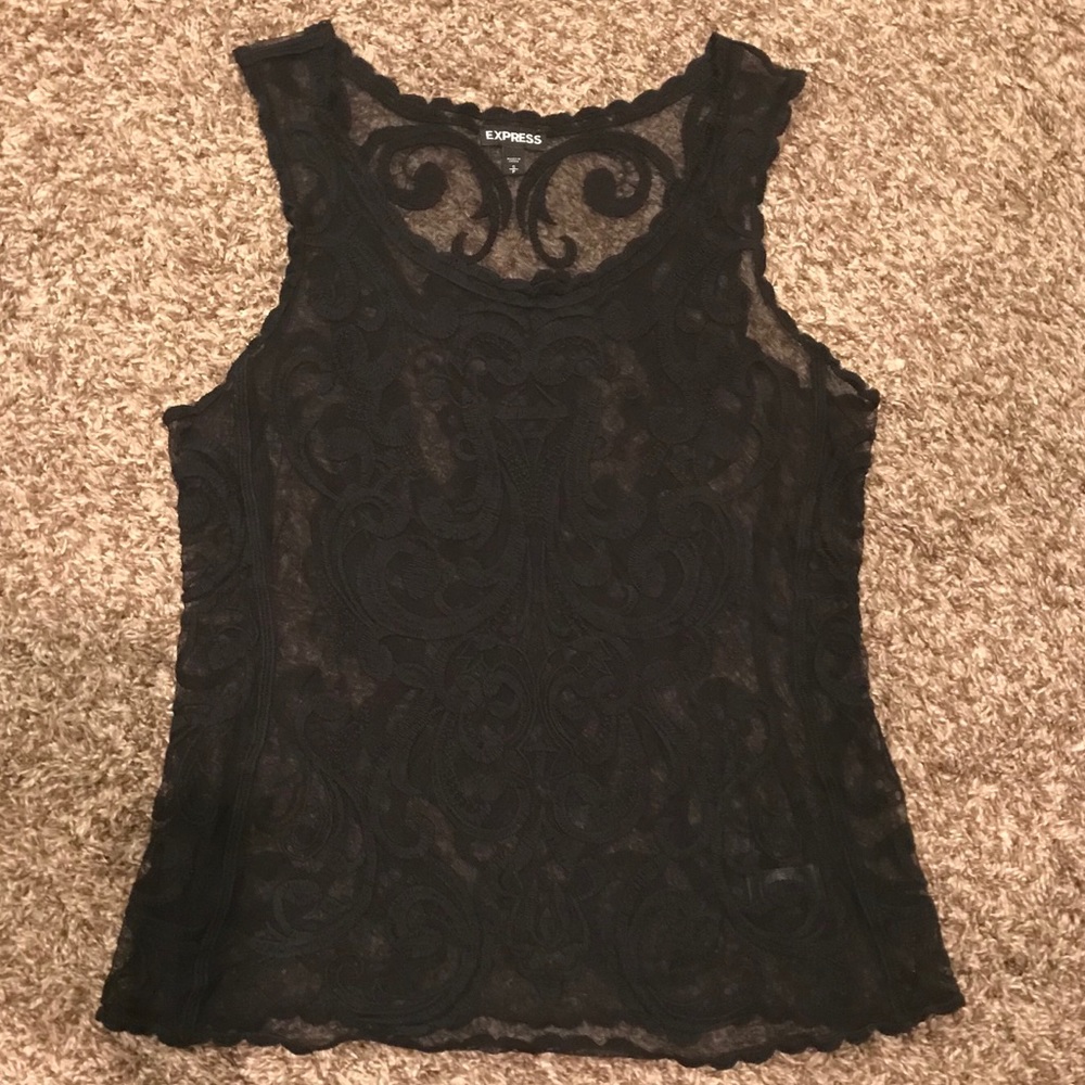 SOLD Express Black Lace Tank Size Small
